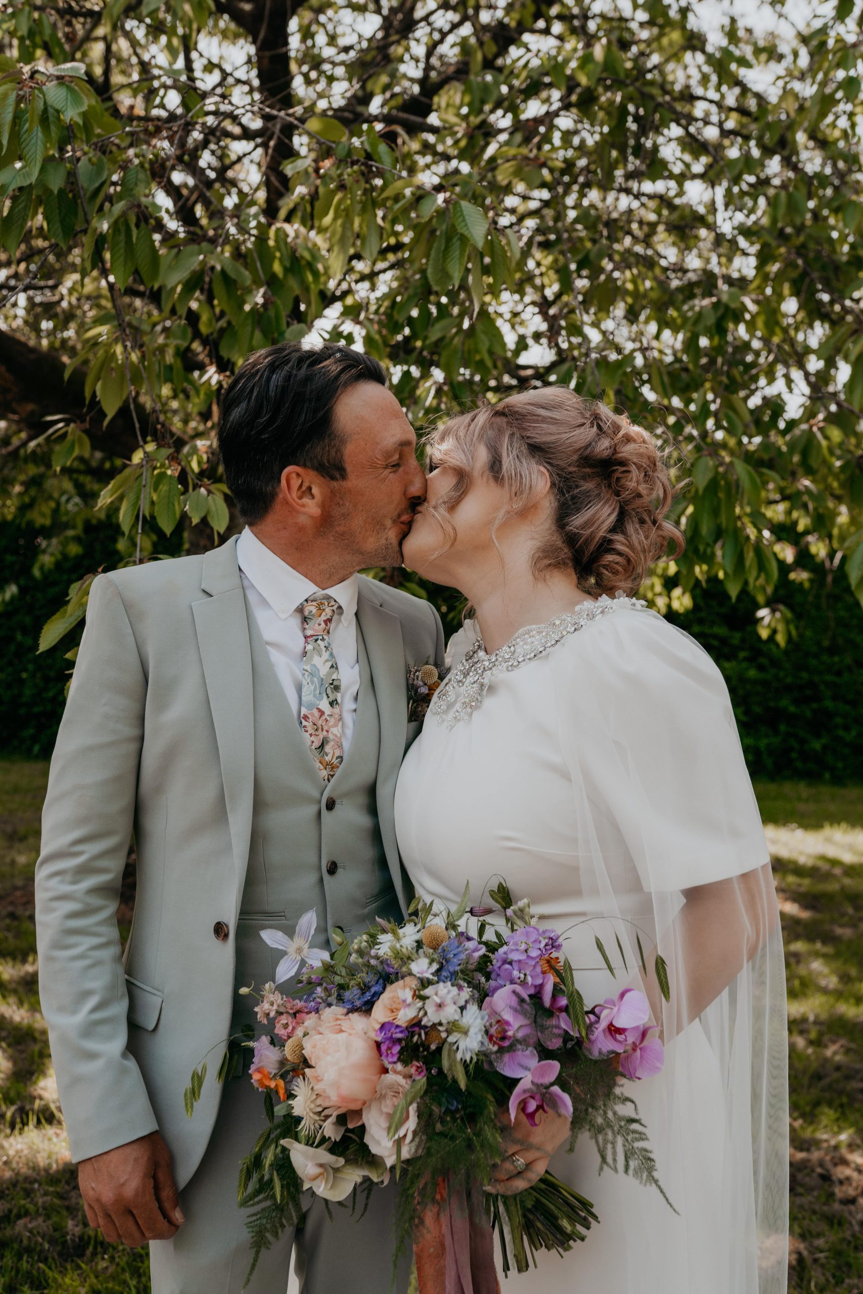 Wedding Couple Kissing