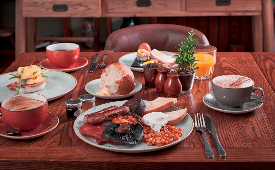 A full Cooked Breakfast from the [namePosessive] Breakfast menu